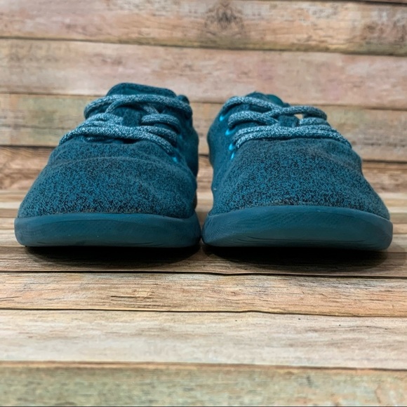 ALLBIRDS Wool Runners Lace Up Tuke Teal With Teal